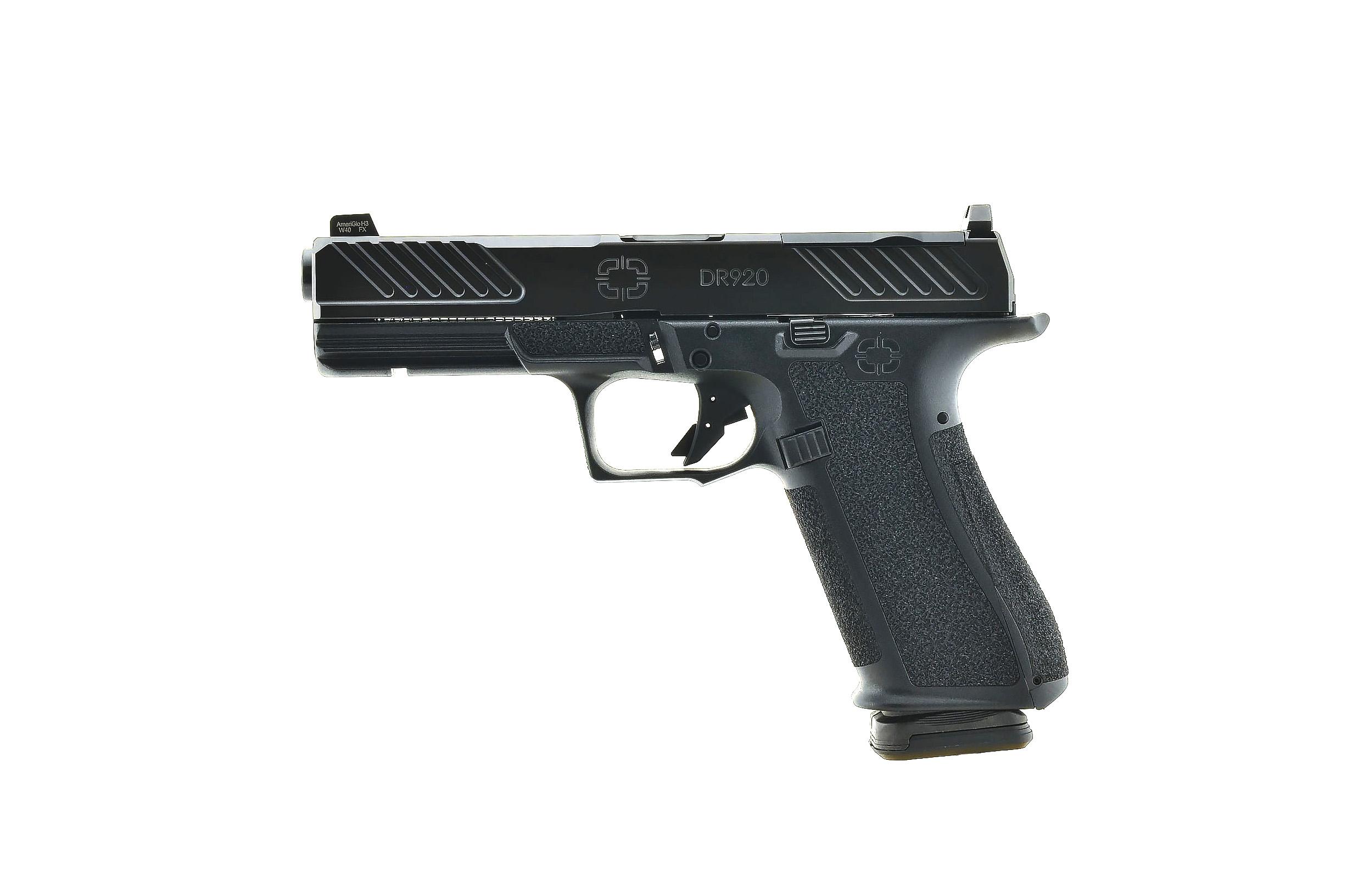 Shadow Systems DR920 Optic Combat Slide Handgun 9mm Luger 17rd Magazine 4.5" Black Barrel Front Night Sight