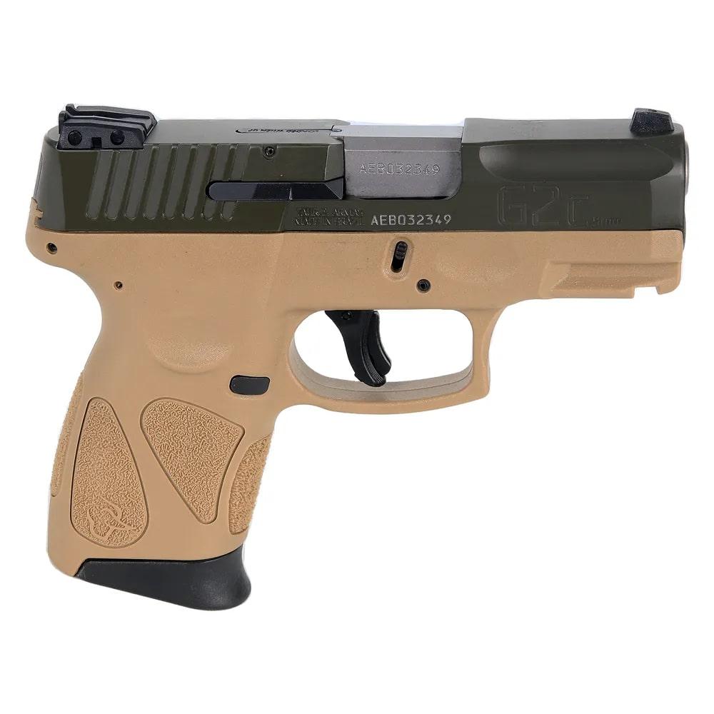 Taurus G2C "Tan/Mil Spec Green" Handgun 9mm Luger 12rd Magazines(2) 3.2" Barrel