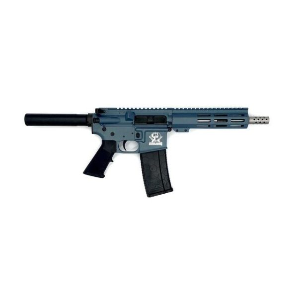 Great Lakes AR-15 Pistol .223 Wylde 30rd Magazine 7.5" Stainless Barrel Blue Titanium Finish