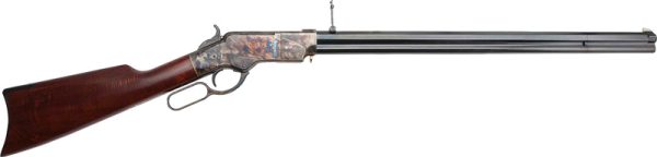 CIMARRON 1860 HENRY 44-40 WIN - 24" STEEL FRAME BLUED WALNUT
