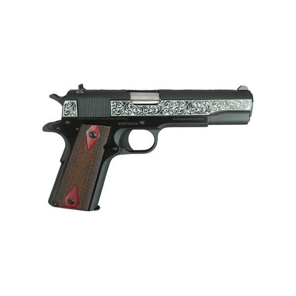 Colt 1911 Gov't Model Handgun .45 ACP 7rd Magazine 5" Barrel Two Tone with Filigree Frame and Barrel No Sights